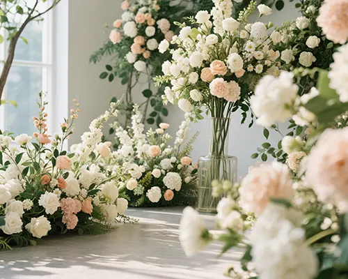 Vilka är de speciella egenskaperna för att dekorera ett rum med konstgjorda blommor