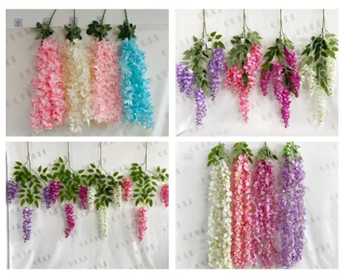 Hur man väljer mellan siden och PU -konstgjorda wisteria?