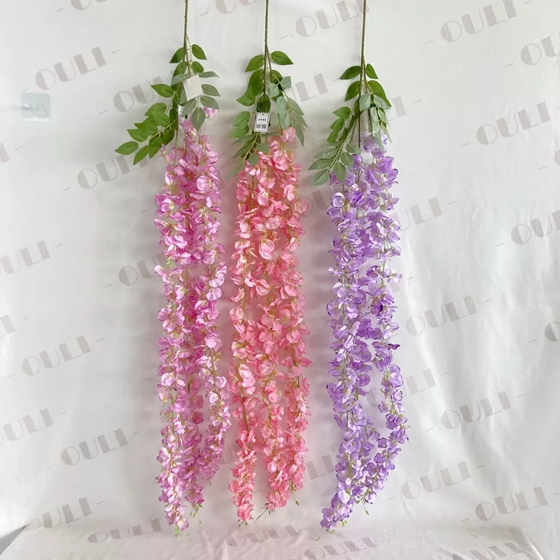 3 gafflar konstgjorda wisteria blommor