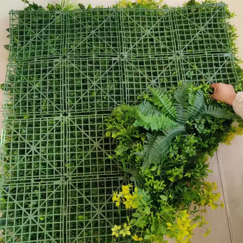 Faux grön väggpanel