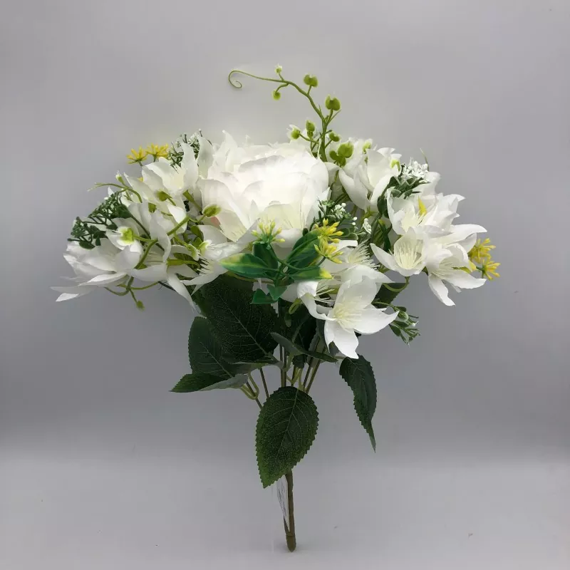 Blommor bukett faux peony med liljan