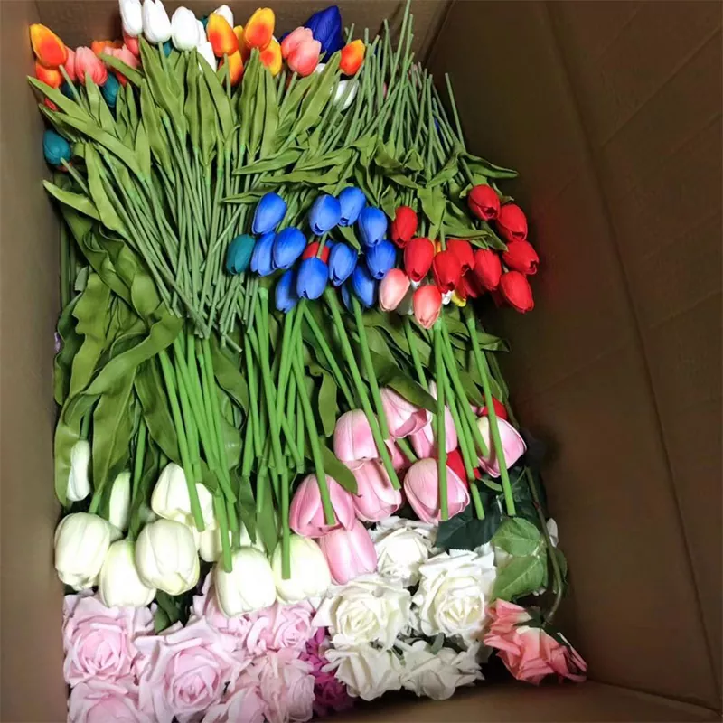 Mini pu falska tulpanblommor