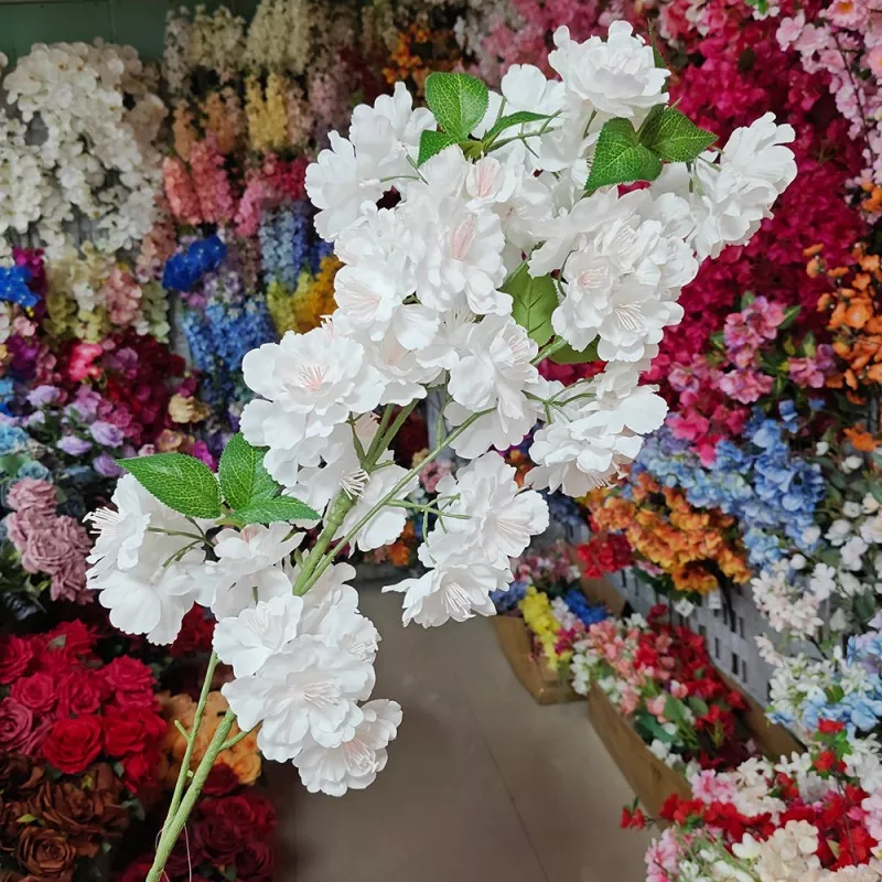 Vita körsbärsblomma konstgjorda blommor